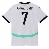 Camiseta Austria Marko Arnautovic #7 Segunda Equipación Replica Eurocopa 2024 para mujer mangas cortas